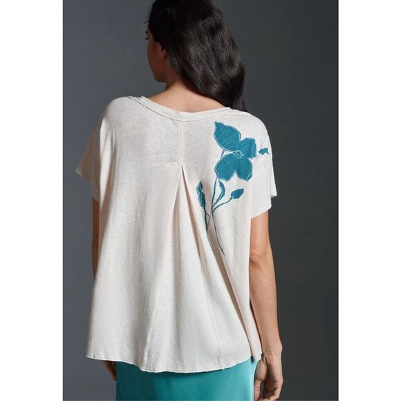 Anthropologie Pilcro Split-Back Swing Tee - Picture 2 of 7